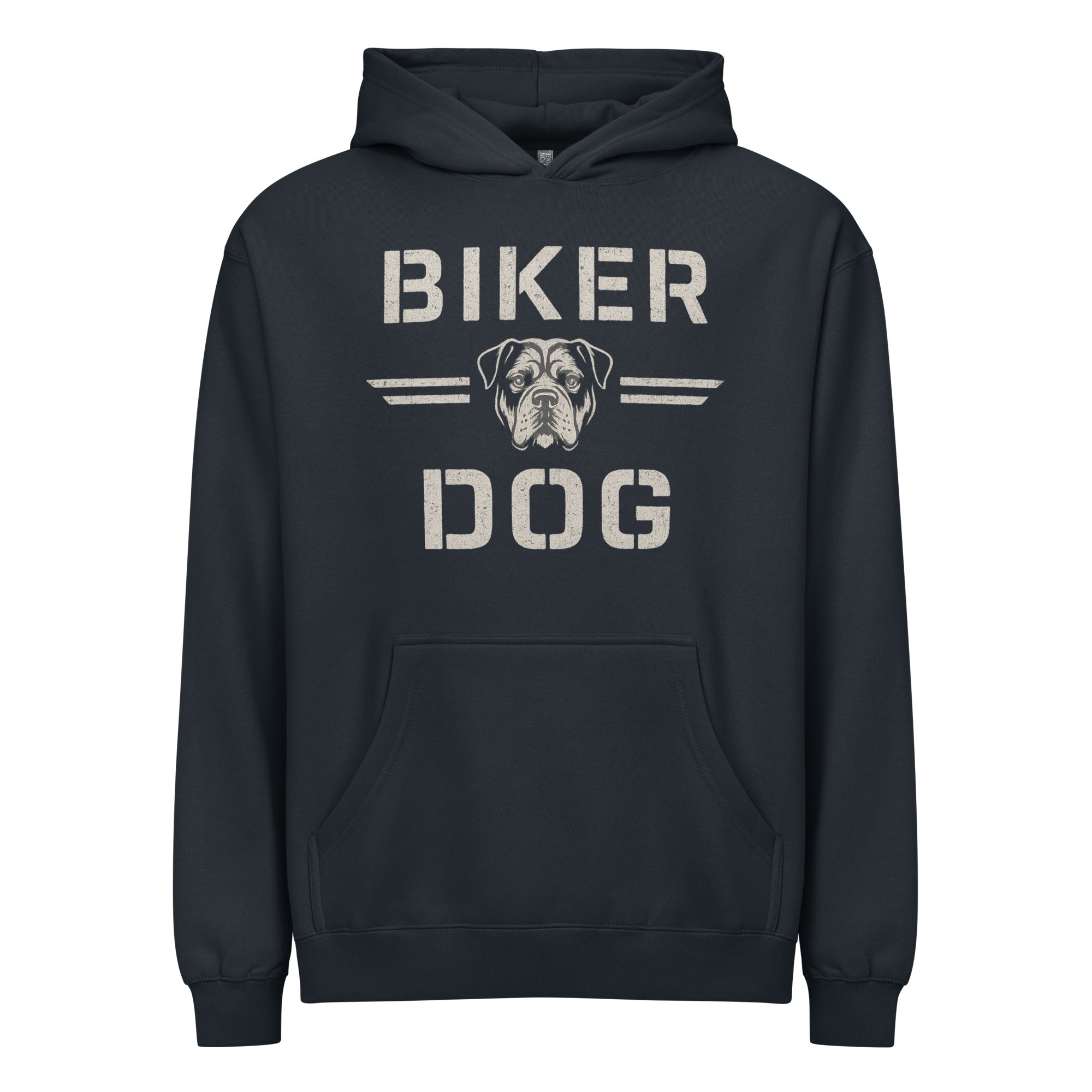 Sweat à capuche boxy pour hommes - Biker & Dog
